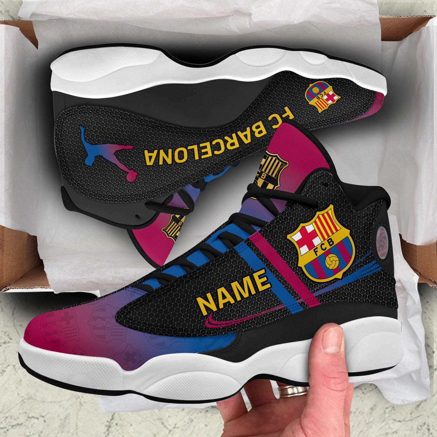 Personalized Barcelona FC AJD13 Custom Sneaker