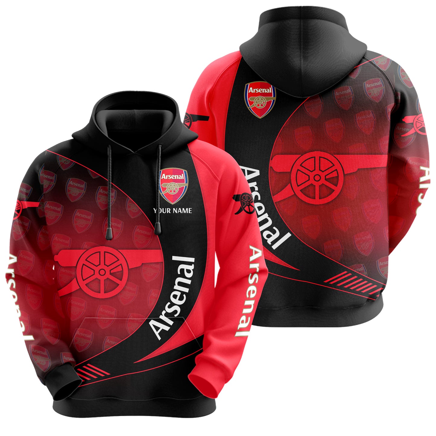 Personalized Arsenal Q5 3D All over Printed Hoodie and Sweatpants set