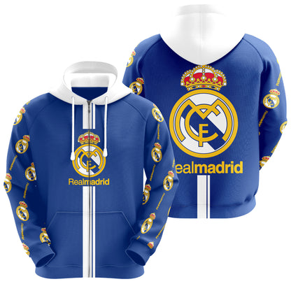 Personalized Real Madrid 3D All over Printed Hoodie and Sweatpants set V12