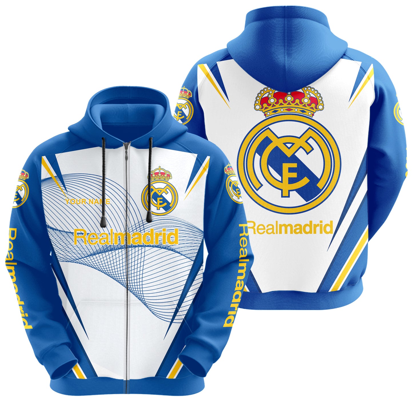 Personalized Real Madrid Q27 3D All over Printed Hoodie and Sweatpants set