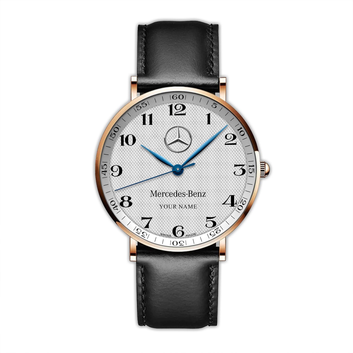 Personalized Merc Longines Leather Watch