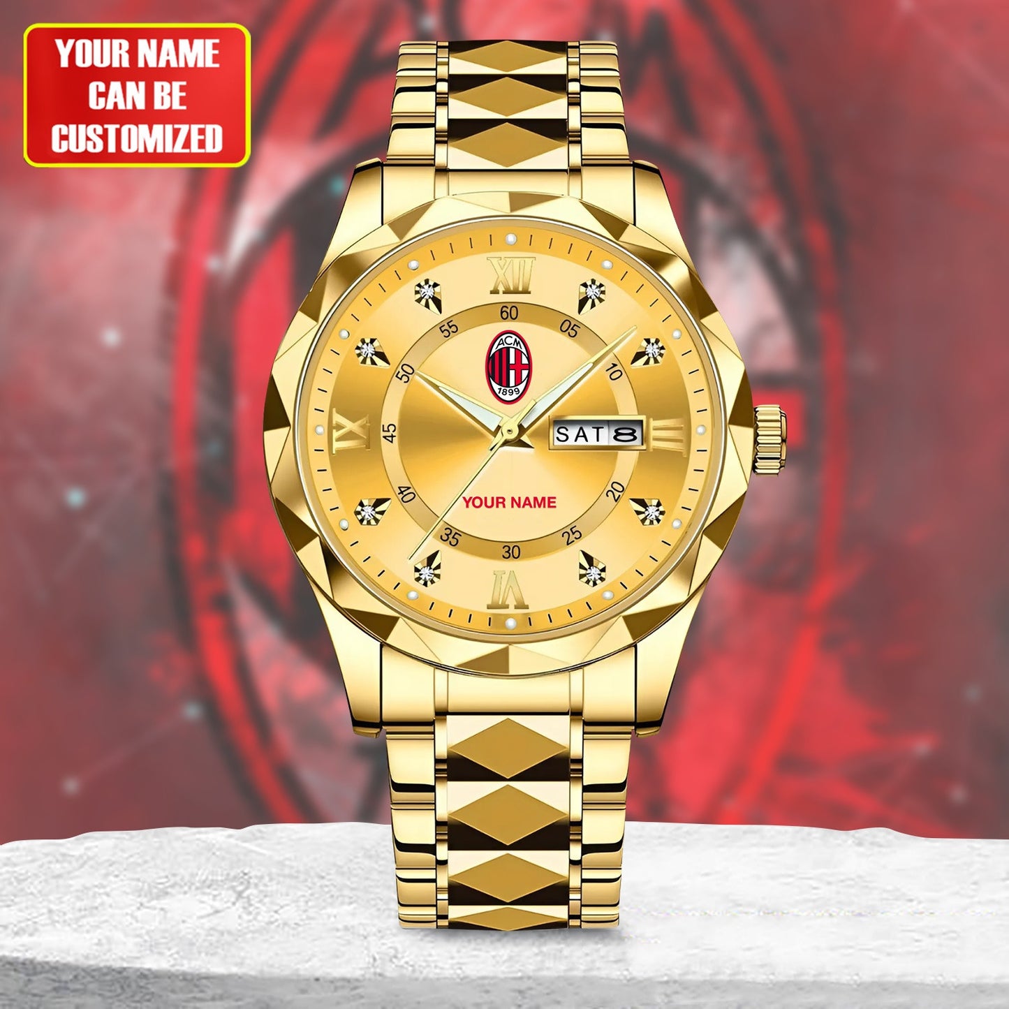 Personalized AC Milan Alloy Charley Watch