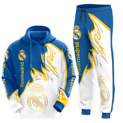Personalized Real Madrid Q28 3D All over Printed Hoodie and Sweatpants set