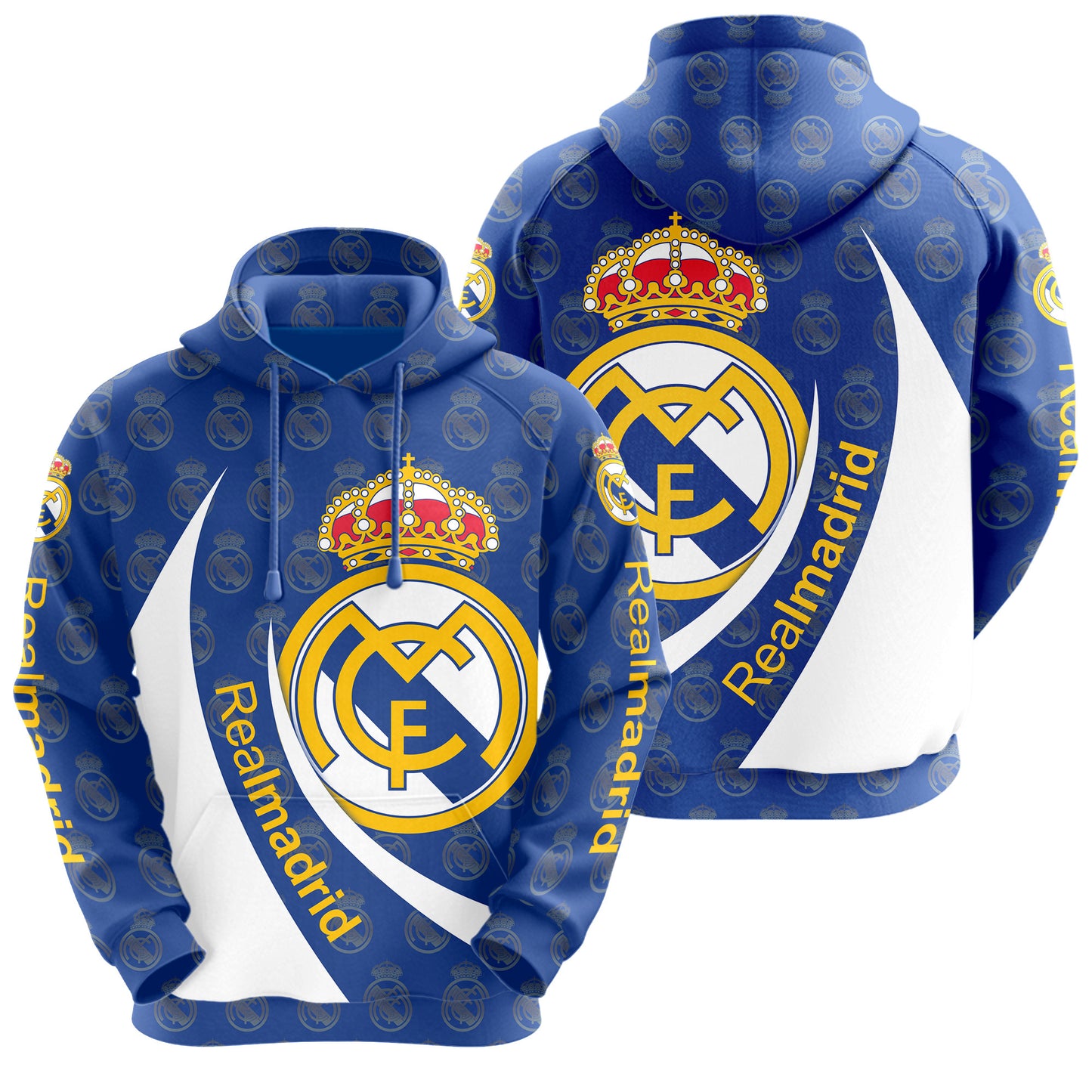 Personalized Real Madrid 3D All over Printed Hoodie and Sweatpants set V13