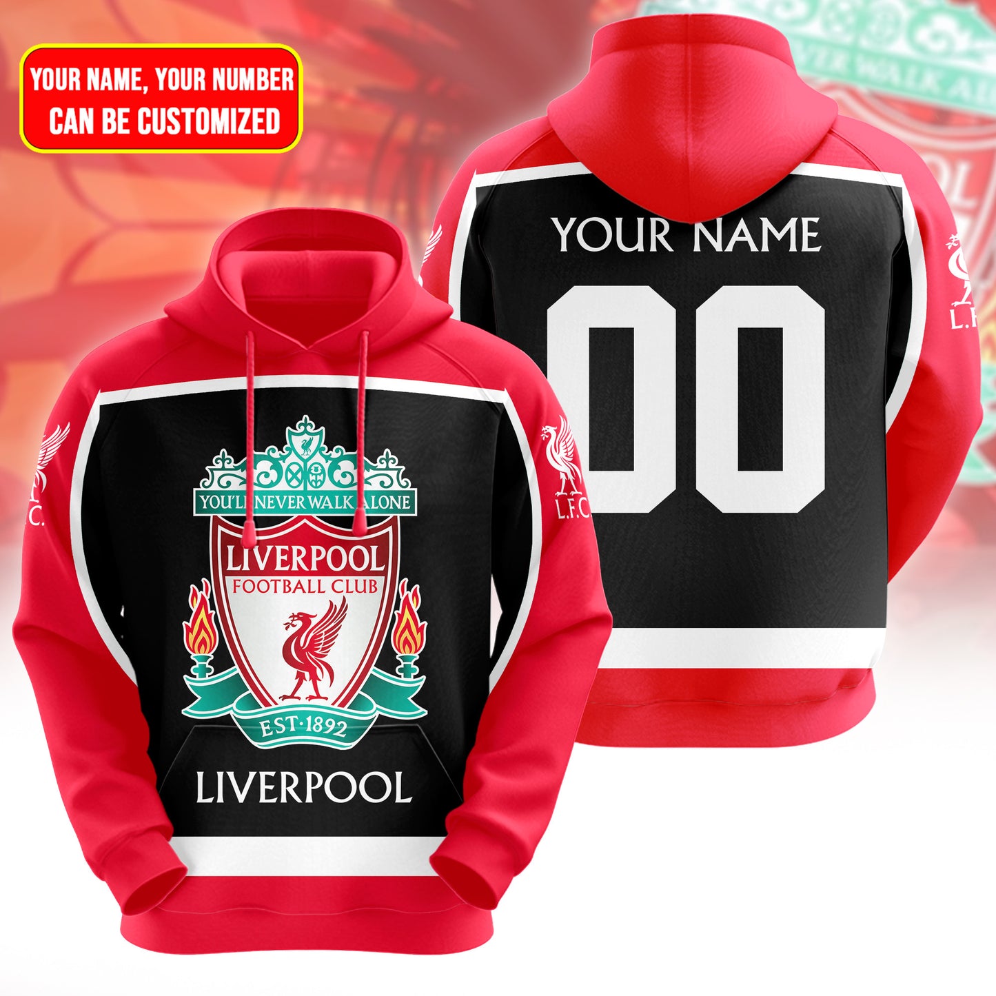 Personalized Liverpool 3D All over Printed Hoodie and Sweatpants set V21