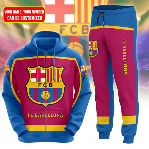 Personalized Barcelona 3D All over Printed Hoodie and Sweatpants set V14