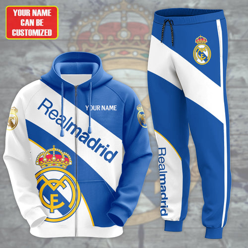Personalized Real Madrid 3D All over Printed Hoodie and Sweatpants set V14
