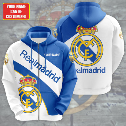 Personalized Real Madrid 3D All over Printed Hoodie and Sweatpants set V14