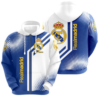 Personalized Real Madrid 3D All over Printed Hoodie and Sweatpants set V15