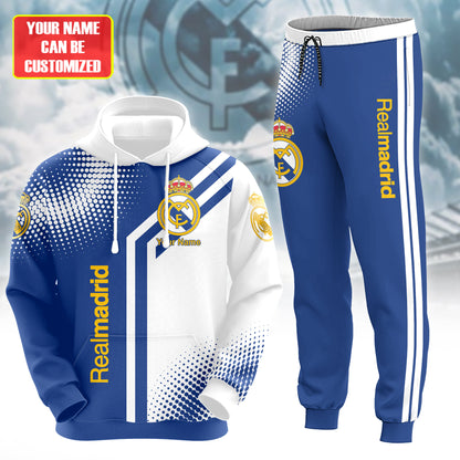 Personalized Real Madrid 3D All over Printed Hoodie and Sweatpants set V15