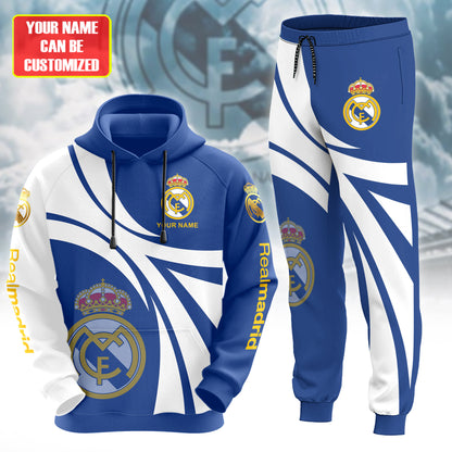 Personalized Real Madrid 3D All over Printed Hoodie and Sweatpants set V16
