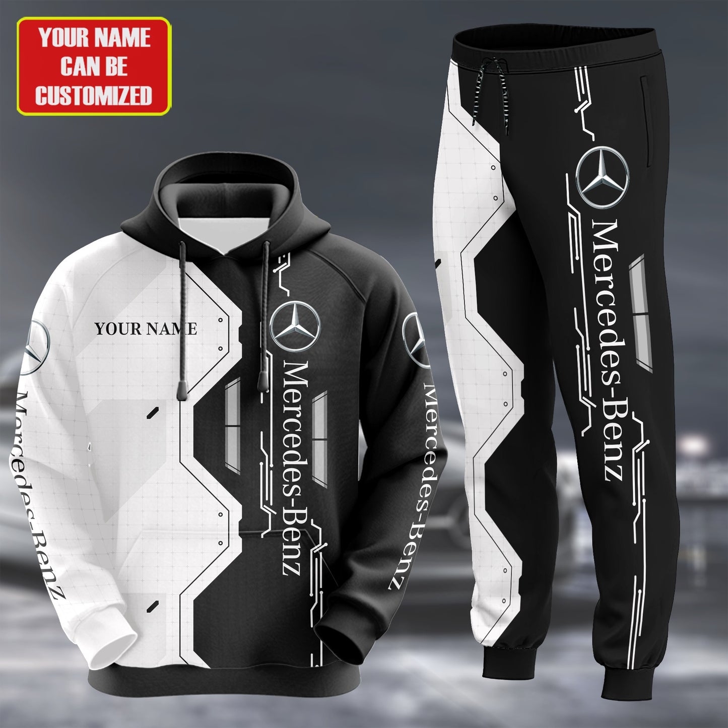 Personalized Merc Q7 3D All over Printed Hoodie and Sweatpants set