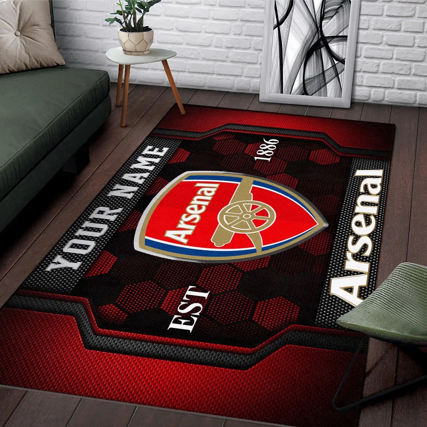 Personalized Arsenal Welcome Home Rug