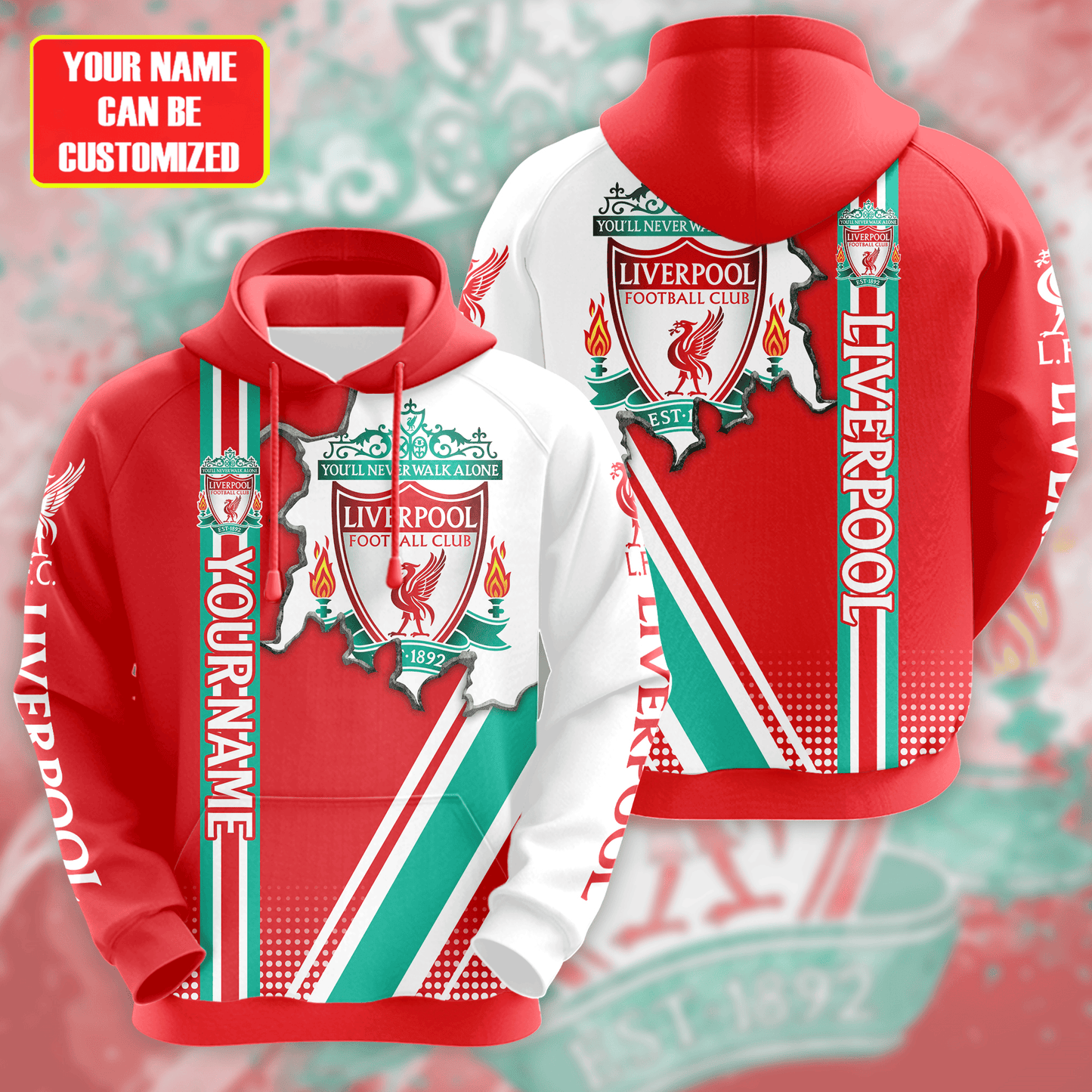 Personalized Liverpool 3D All over Printed Hoodie and Sweatpants set V24