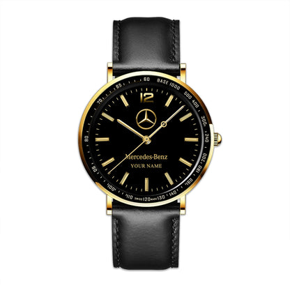 Personalized Merc Piuget Leather Watch