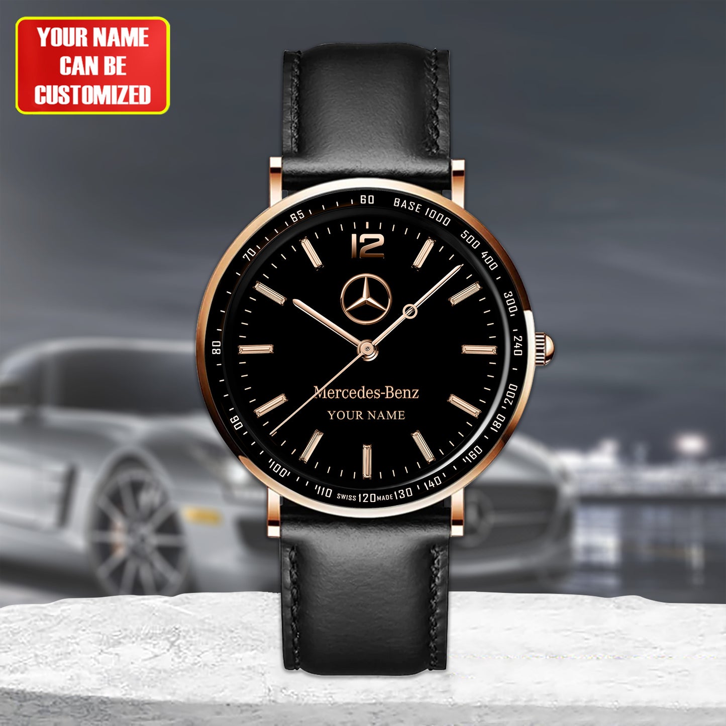 Personalized Merc Piuget Leather Watch