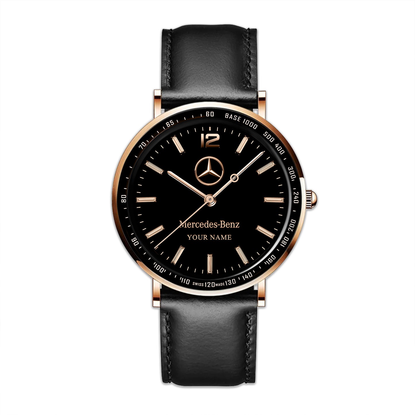 Personalized Merc Piuget Leather Watch