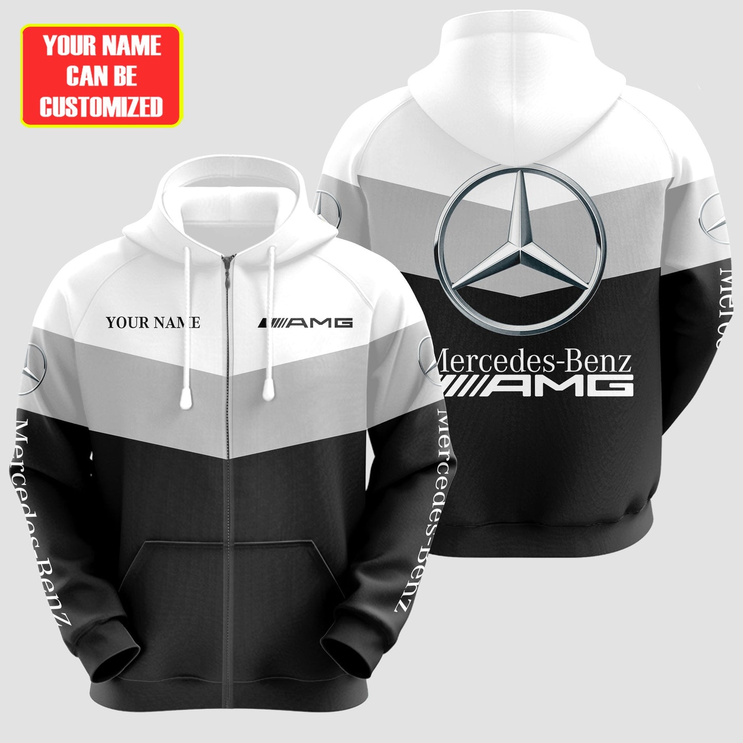 Personalized Merc AMG 3D All over Printed Hoodie and Sweatpants set