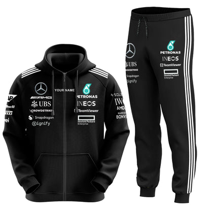 Personalized Merc AMG Petronas Q2 3D All over Printed Hoodie and Sweatpants set