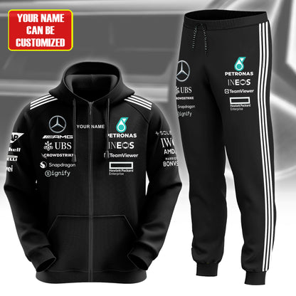 Personalized Merc AMG Petronas Q2 3D All over Printed Hoodie and Sweatpants set
