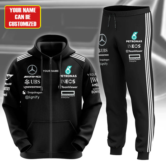 Personalized Merc AMG Petronas Q2 3D All over Printed Hoodie and Sweatpants set