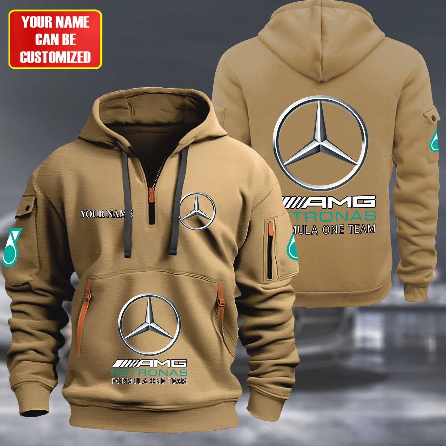Personalized Merc AMG Petronas Zip-Hoodie Cotton Jacket