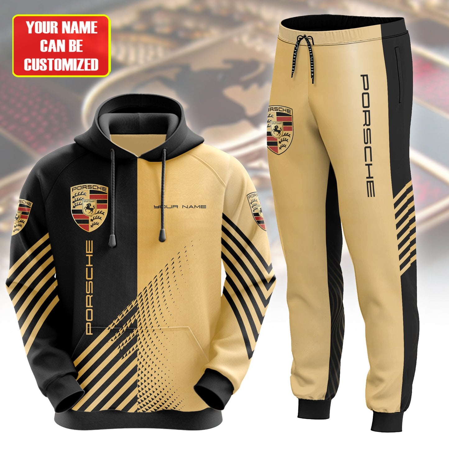 Personalized Pors 3D All over Printed Hoodie and Sweatpants set