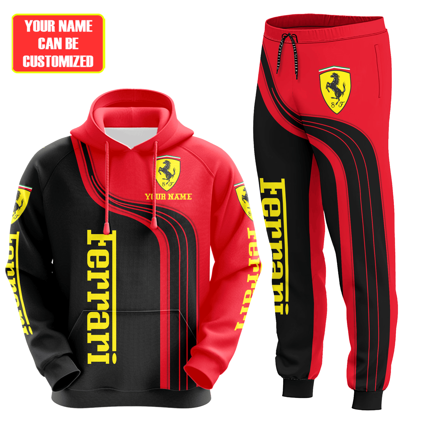Personalized S.F All over Printed Hoodie and Sweatpants set
