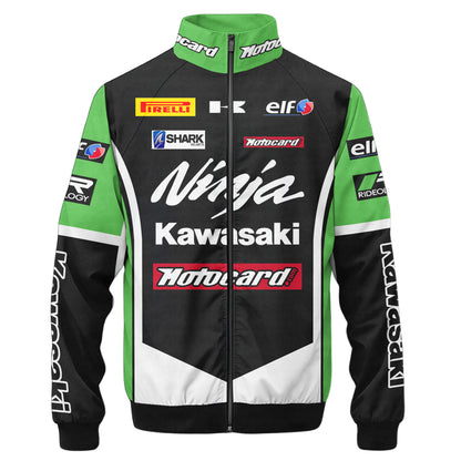 Ninja Motor Kw Zipper Stand Collar Jacket 3D