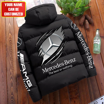 Personalized Merc Tear Puffer Jacket With Hood