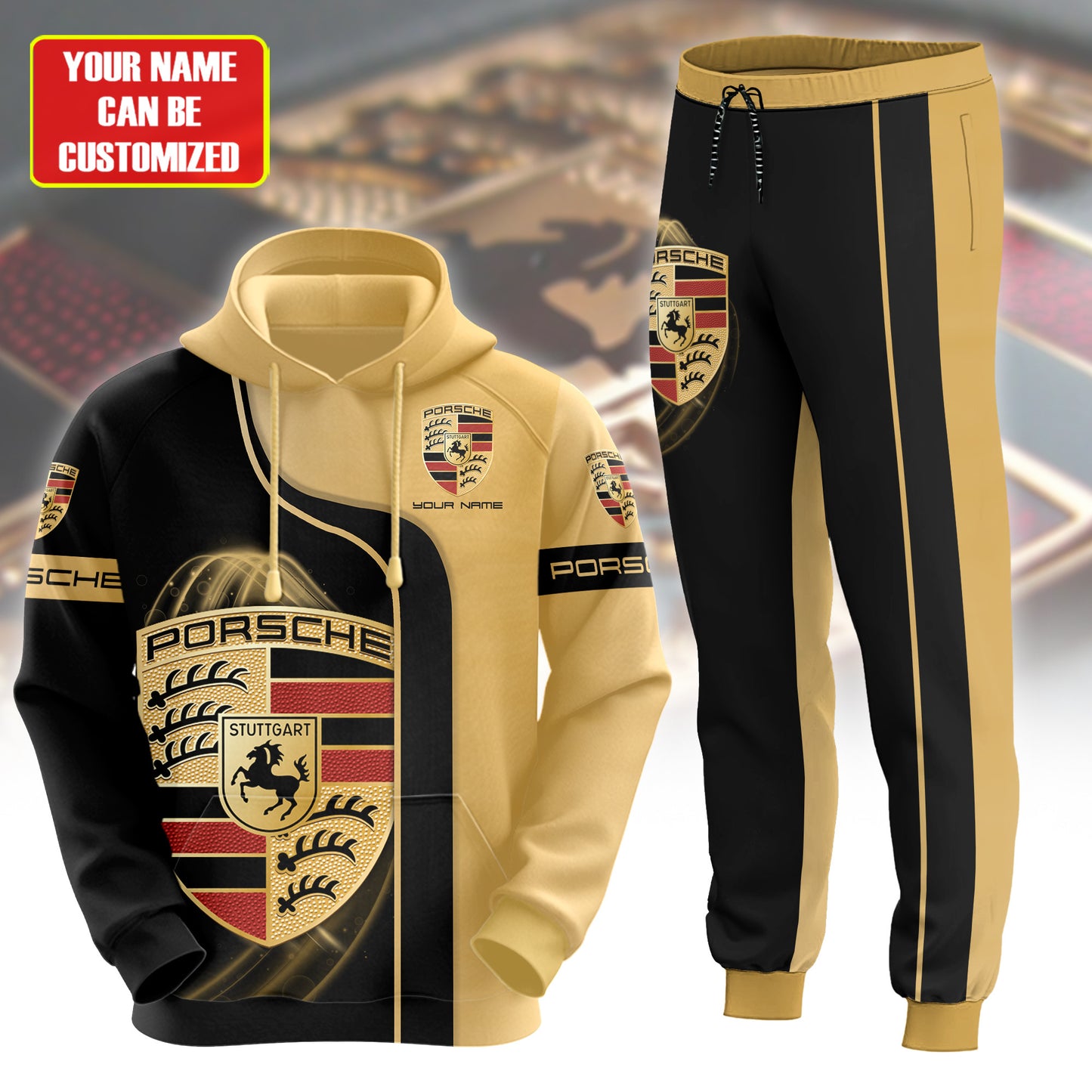 Personalized Pors 3D All over Printed Hoodie and Sweatpants set V1