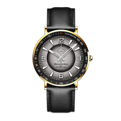 Personalized Merc Lecoultre Leather Watch