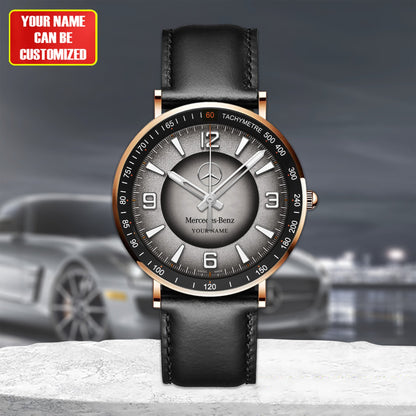 Personalized Merc Lecoultre Leather Watch