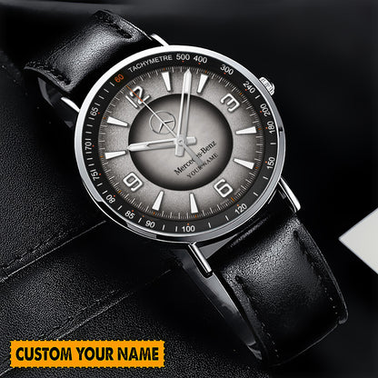 Personalized Merc Lecoultre Leather Watch