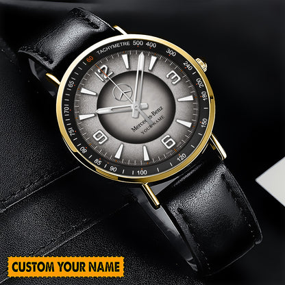 Personalized Merc Lecoultre Leather Watch