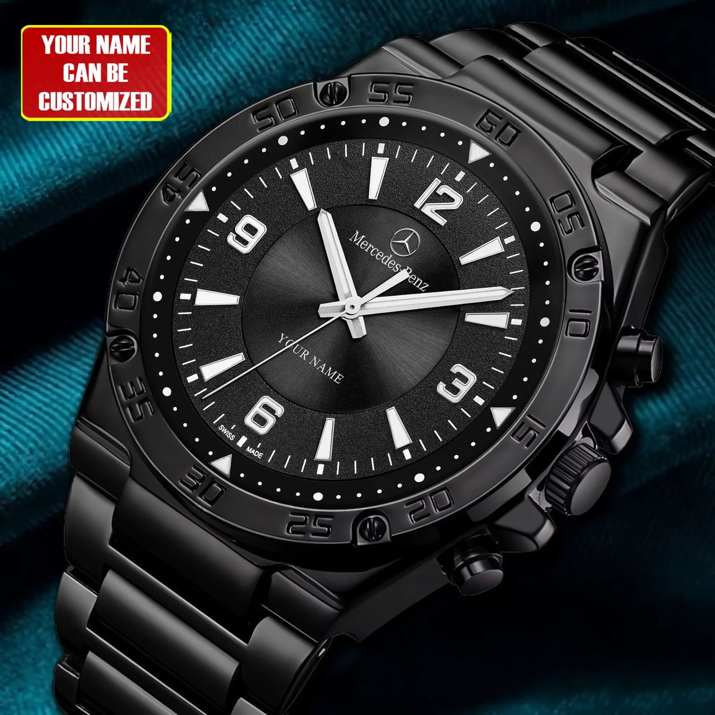 Personalized Merc Jaeger Dial Steel Watch