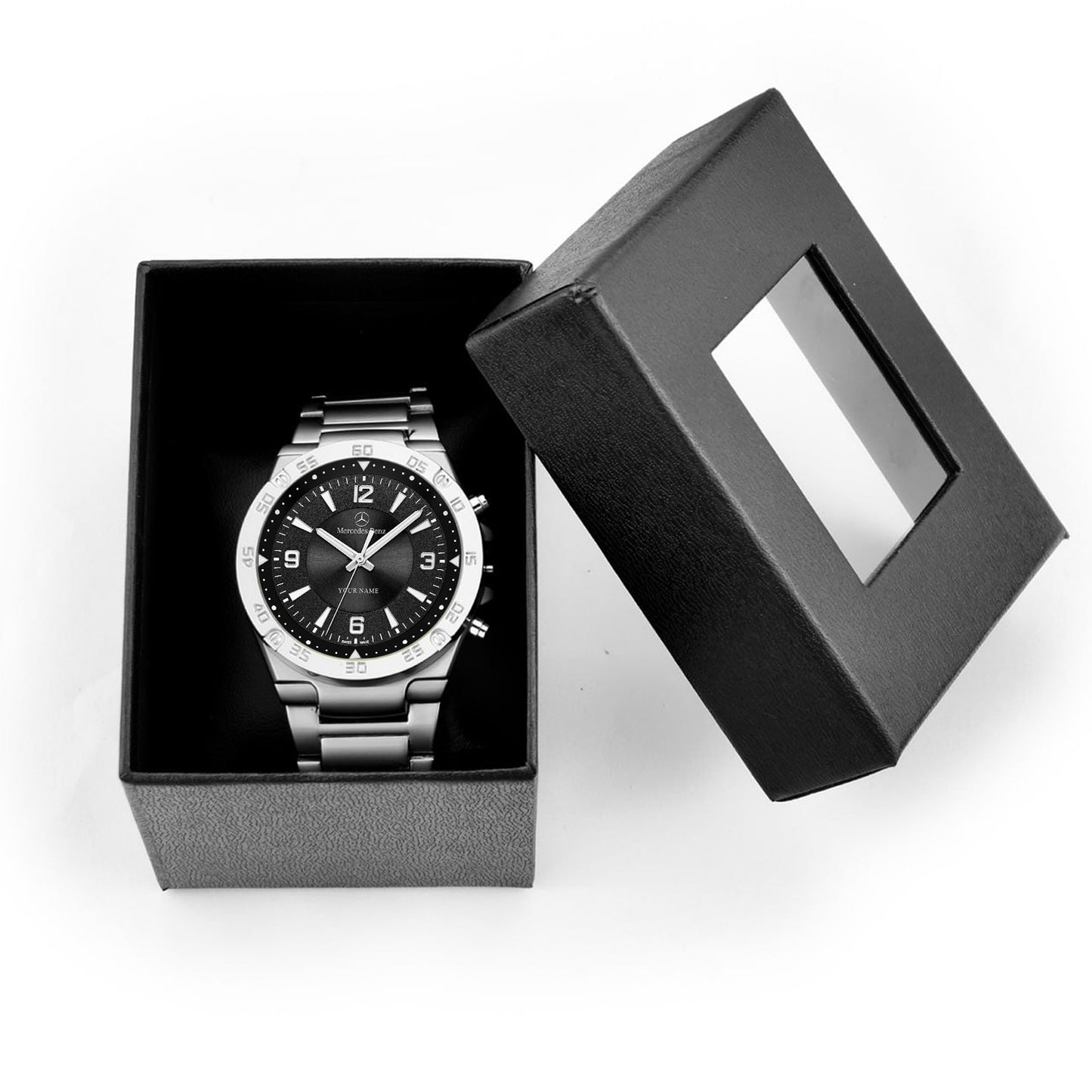 Personalized Merc Jaeger Dial Steel Watch