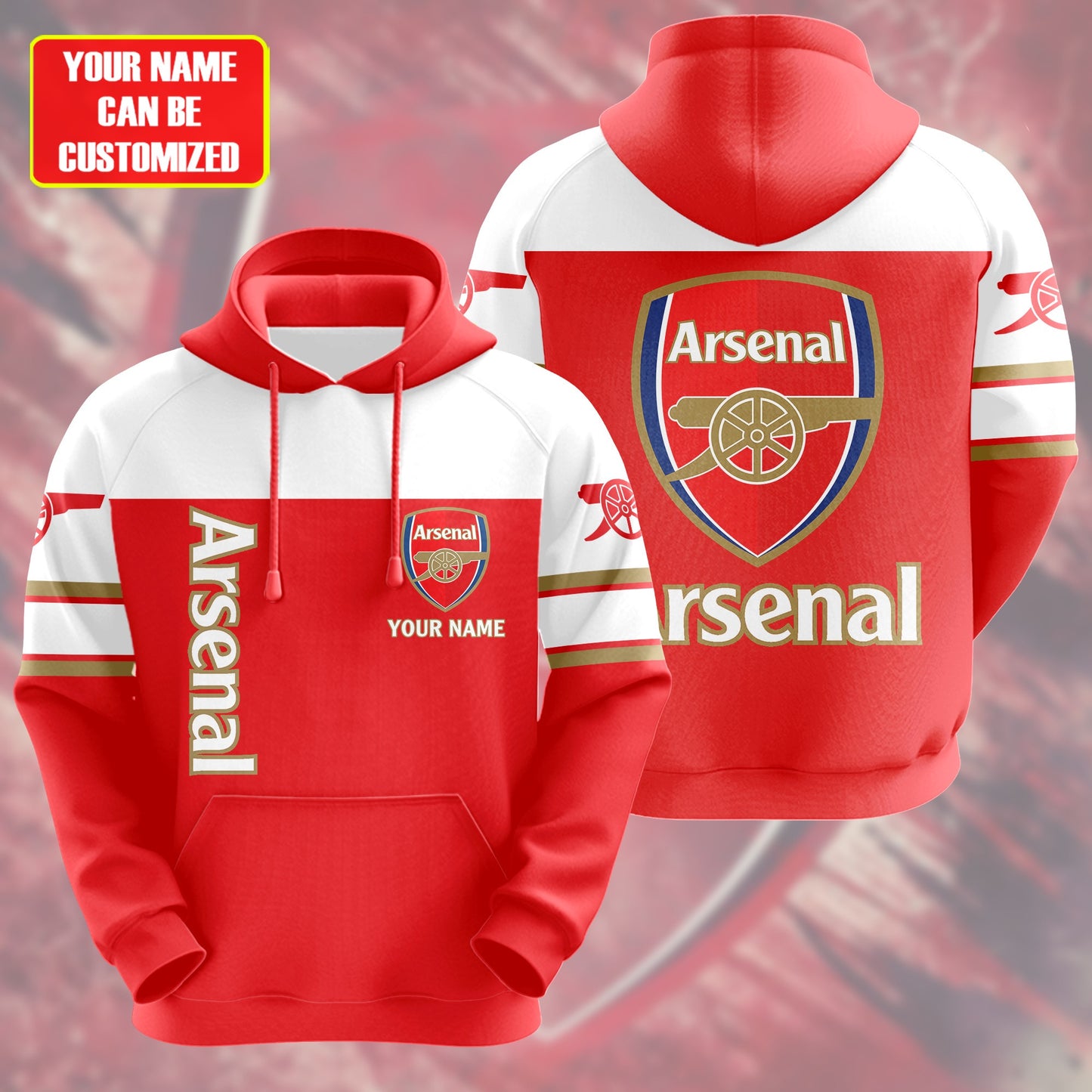 Personalized Arsenal 3D All over Printed Hoodie and Sweatpants set V22