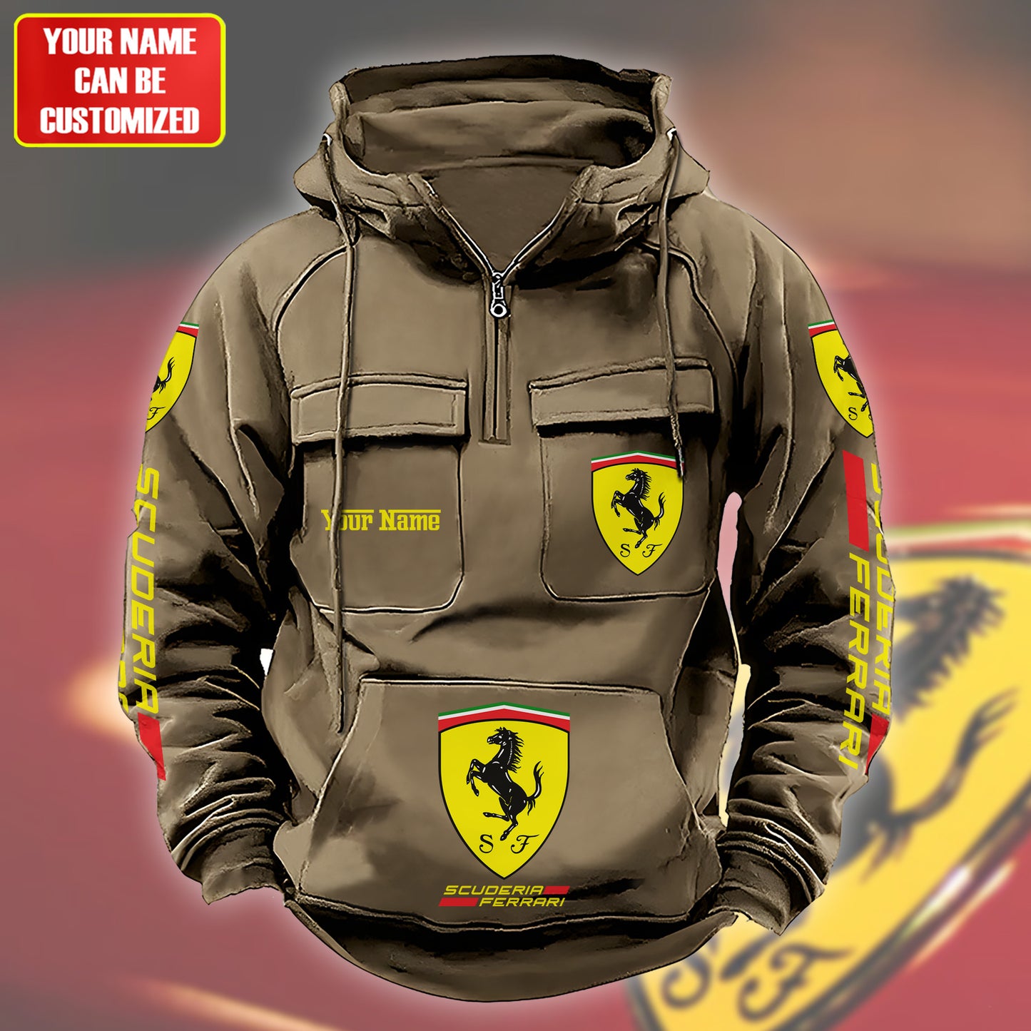 Personalized SF Retro Cotton Hoodie