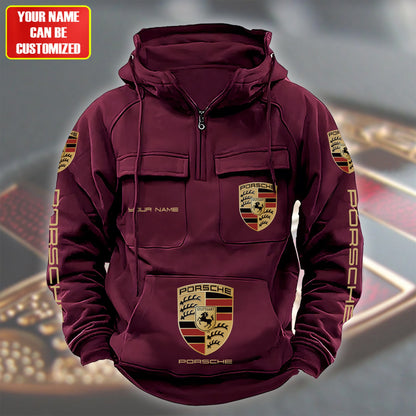 Personalized Pors Retro Cotton Hoodie