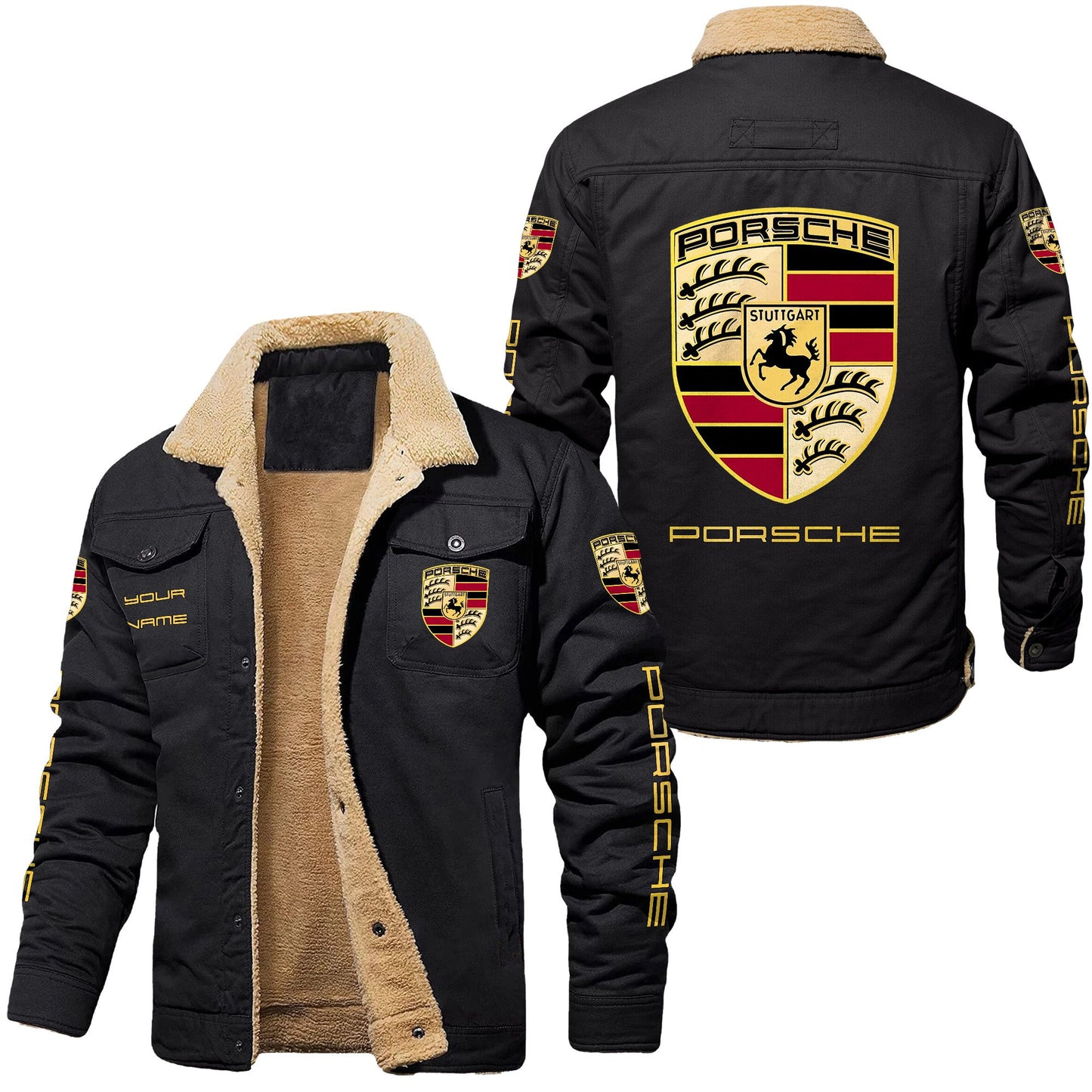 Personalized Pors Fleece Thermal Cotton Jacket