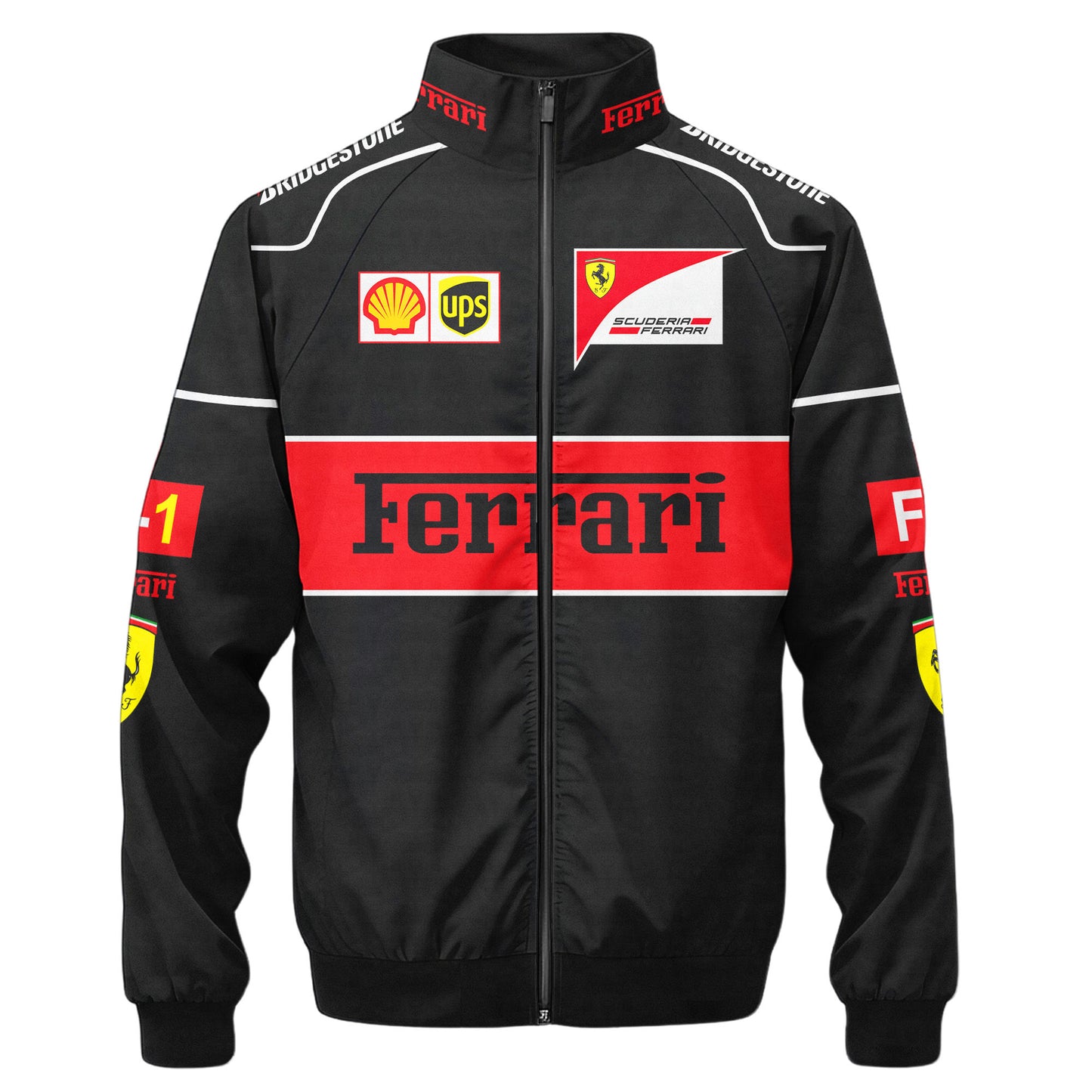 SF F1 Racing Zipper Stand Collar Jacket 3D
