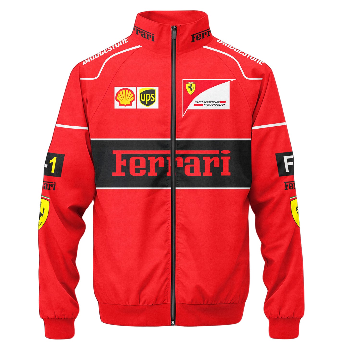 SF F1 Racing Zipper Stand Collar Jacket 3D