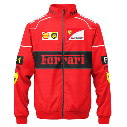 SF F1 Racing Zipper Stand Collar Jacket 3D