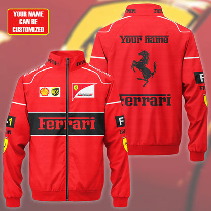 SF F1 Racing Zipper Stand Collar Jacket 3D