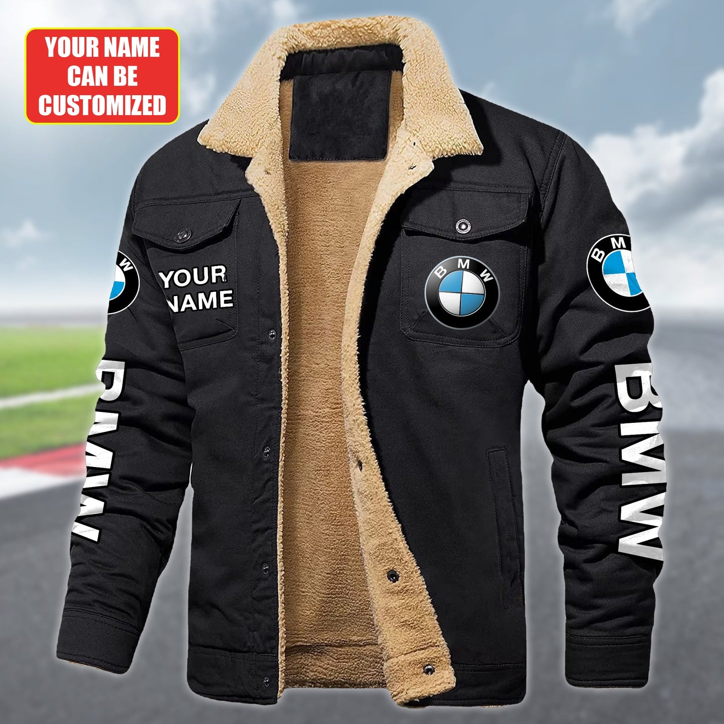 Personalized BW Fleece Thermal Cotton Jacket