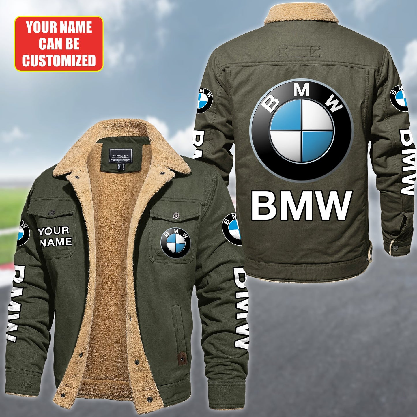 Personalized BW Fleece Thermal Cotton Jacket