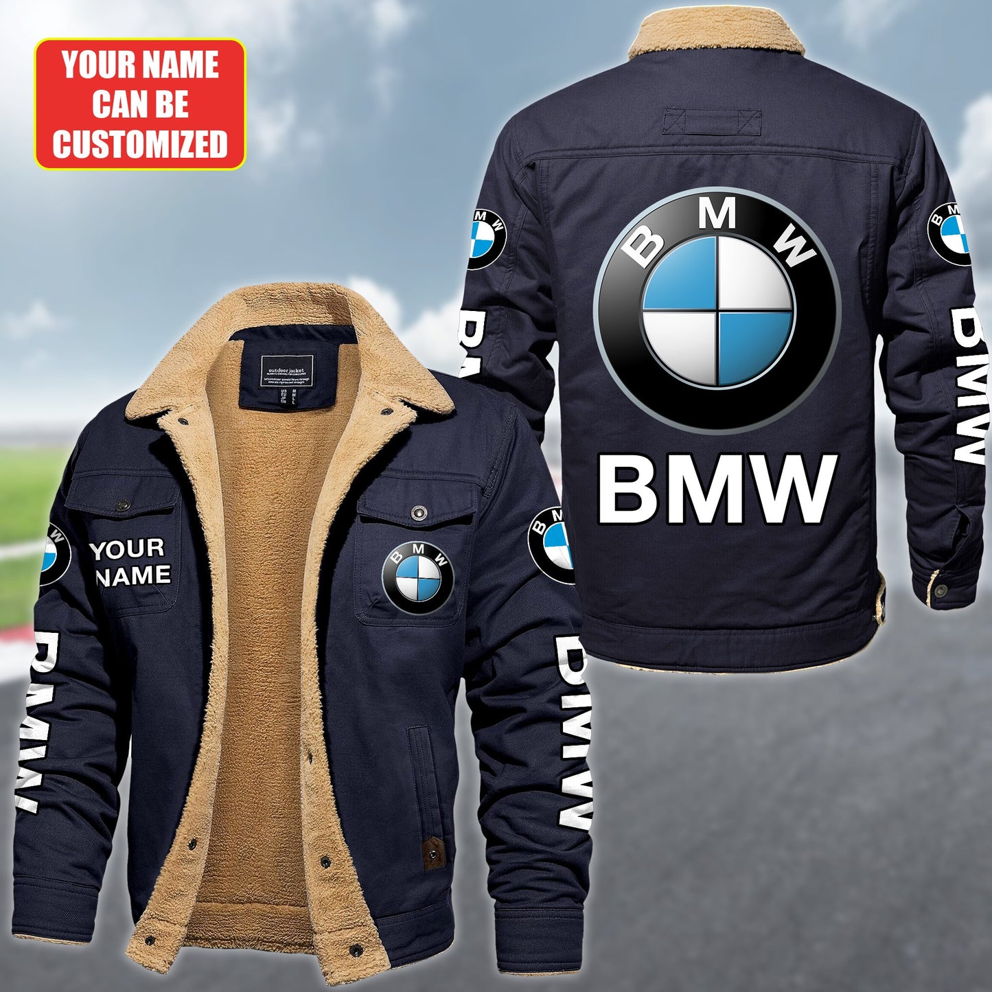 Personalized BW Fleece Thermal Cotton Jacket