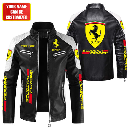 Personalized SF Leather Biker Jacket