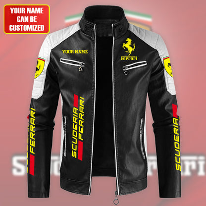 Personalized SF Leather Biker Jacket